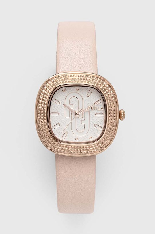 Часы Фурла Furla, розовый часы женские кварцевые в полоску маленькие элегантные повседневные наручные с квадратным циферблатом с кожаным ремешком подарок