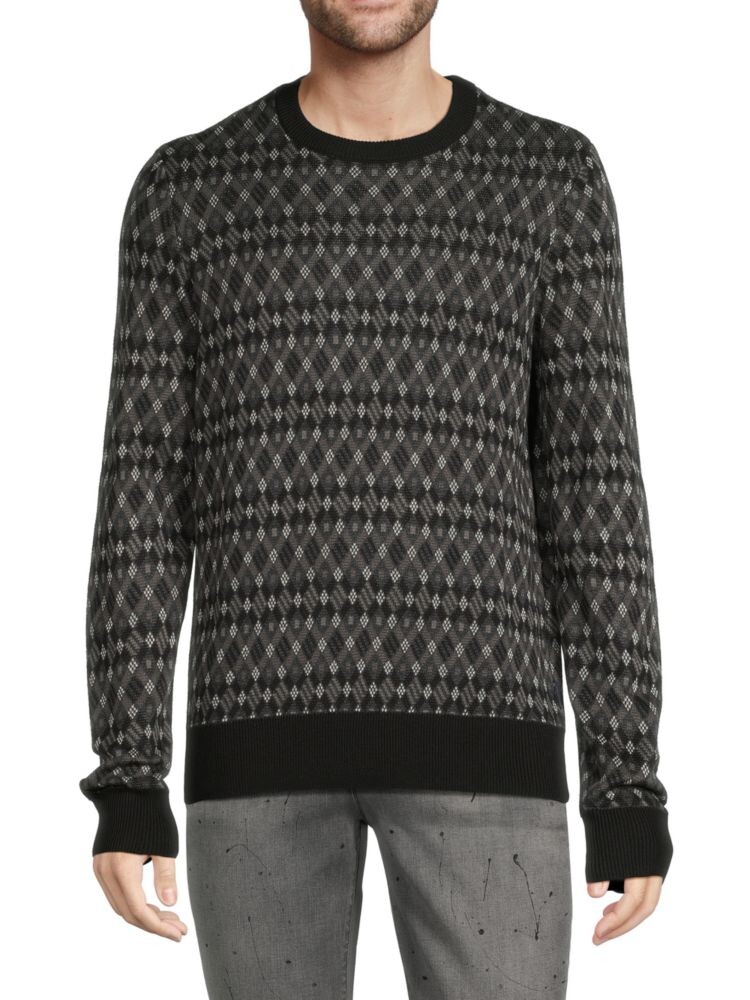 

Свитер с жаккардовым узором Ben Sherman, черный
