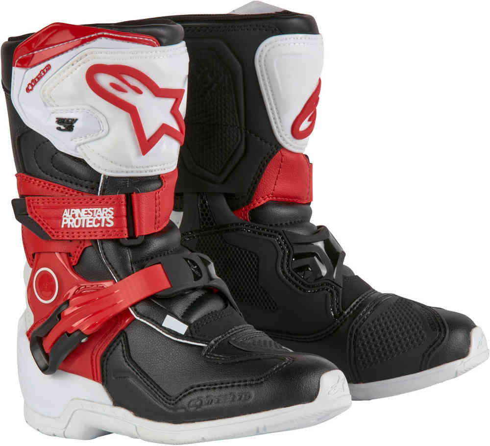 Детские ботинки для мотокросса Tech 3S Alpinestars, белый/черный/красный шорты хоккейные детские bauer supreme 3s pro int черный