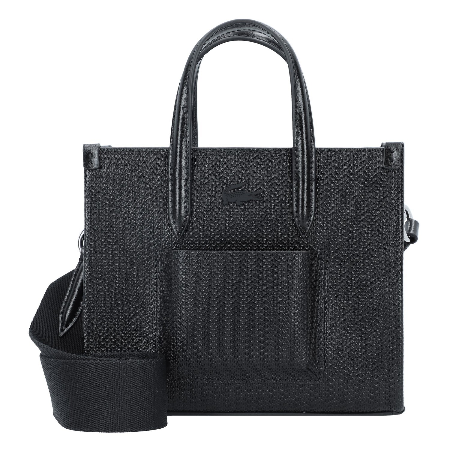 

Сумка Lacoste Chantaco Classics Handtasche Leder 19 cm, цвет noir