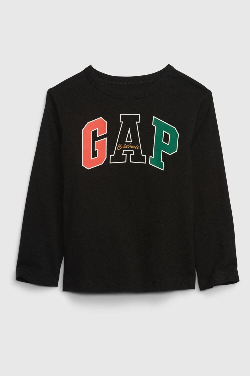 

Футболка с рисунком и длинными рукавами Gap, черный
