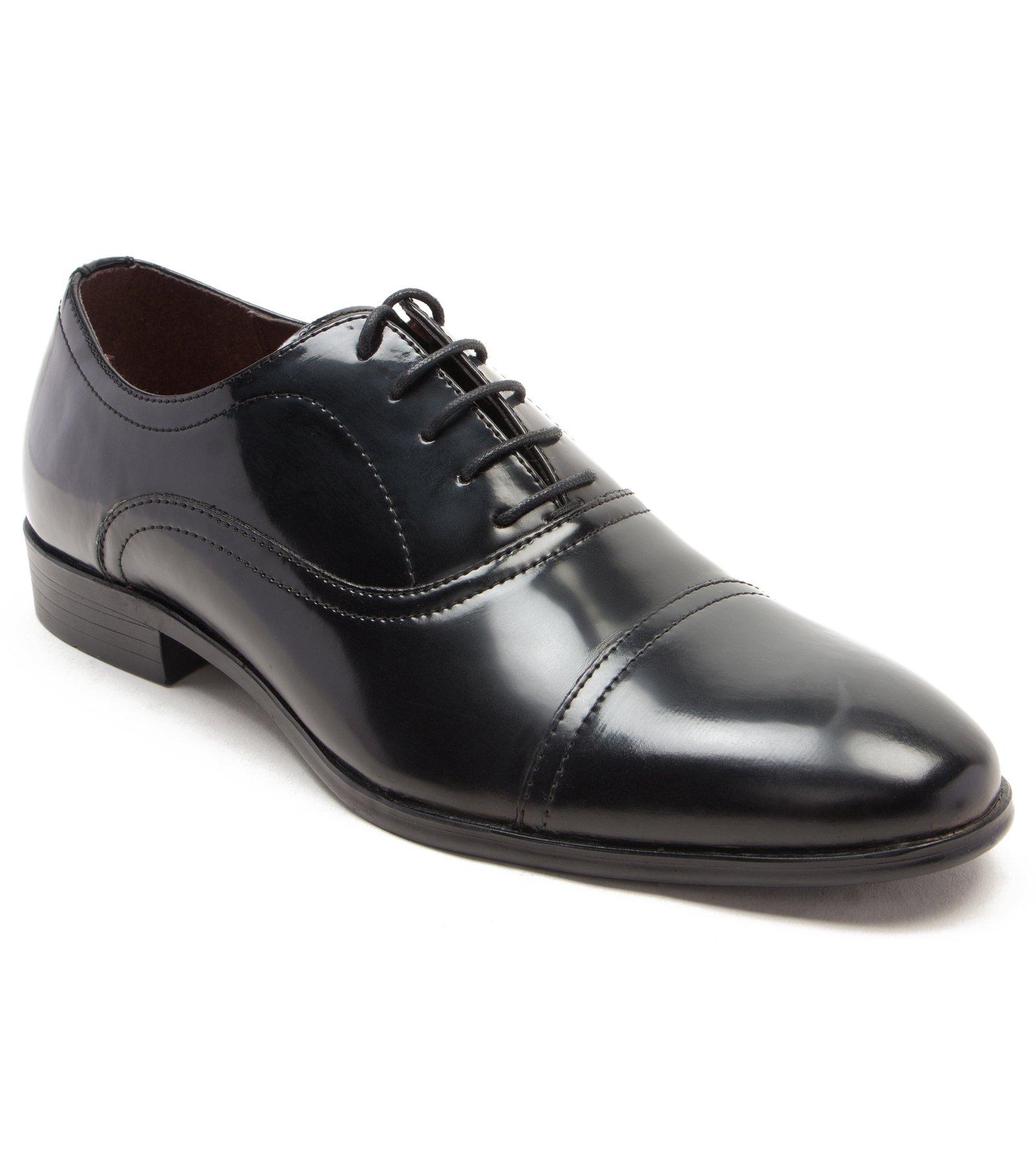 Черные лакированные оксфорды из искусственной кожи с прямой кепкой Boston Thomas Crick, коричневый формальная классическая обувь silwood удобная и прочная модная обувь thomas crick черный