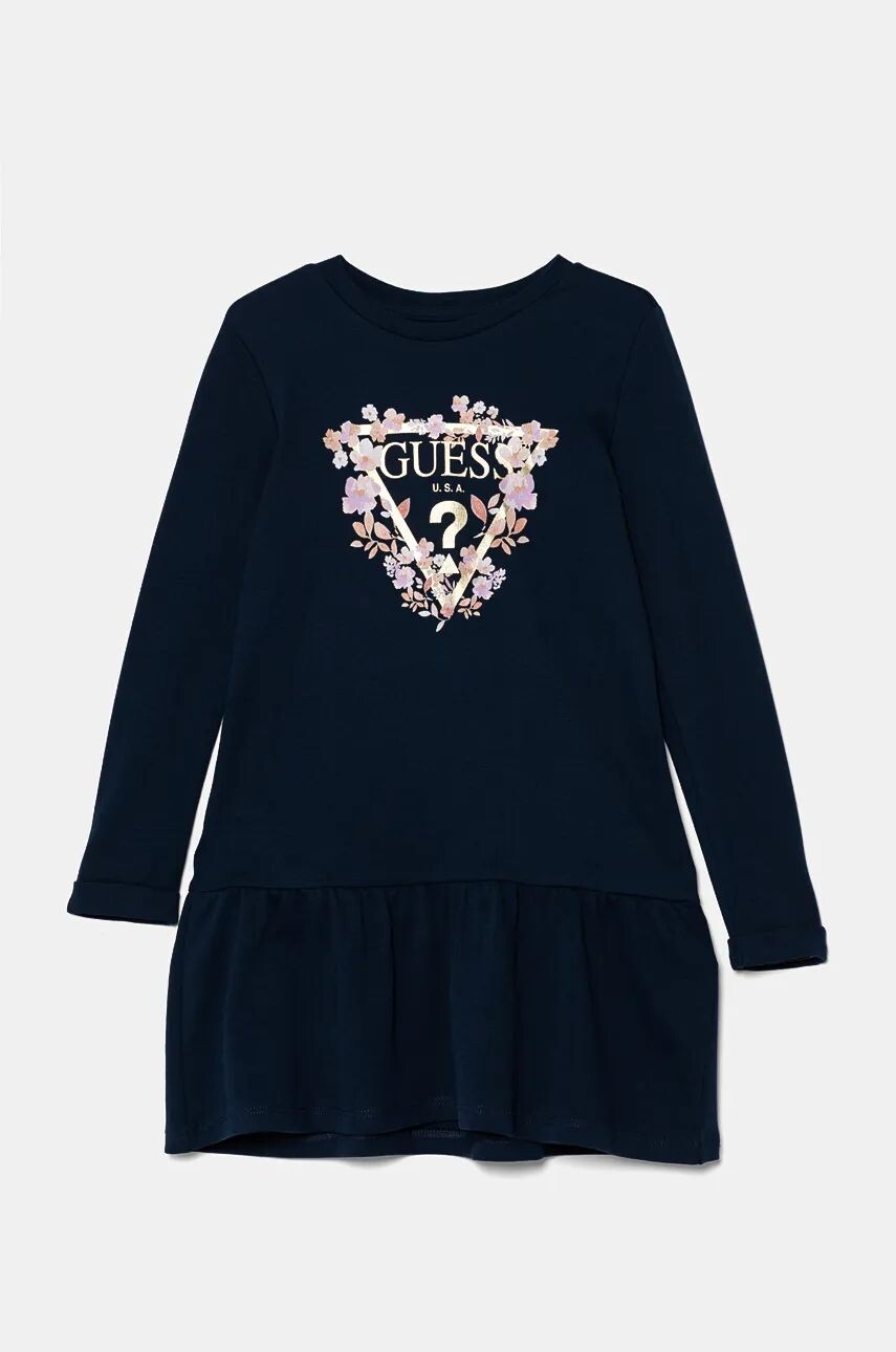

Платье Guess из хлопка для девочки, темно-синий