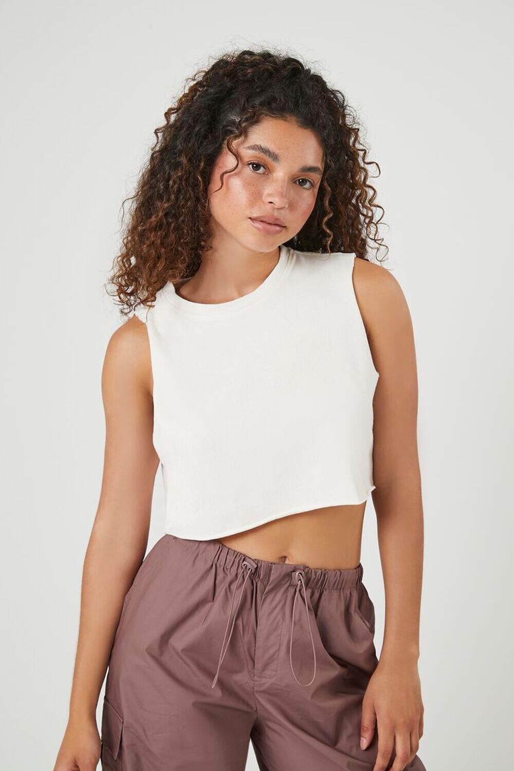 

Укороченная футболка с мускулами Forever 21, белый