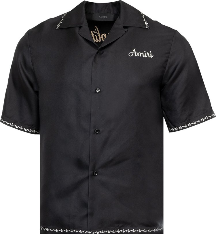 Рубашка Amiri Lanessplitters Bowling 'Black', черный