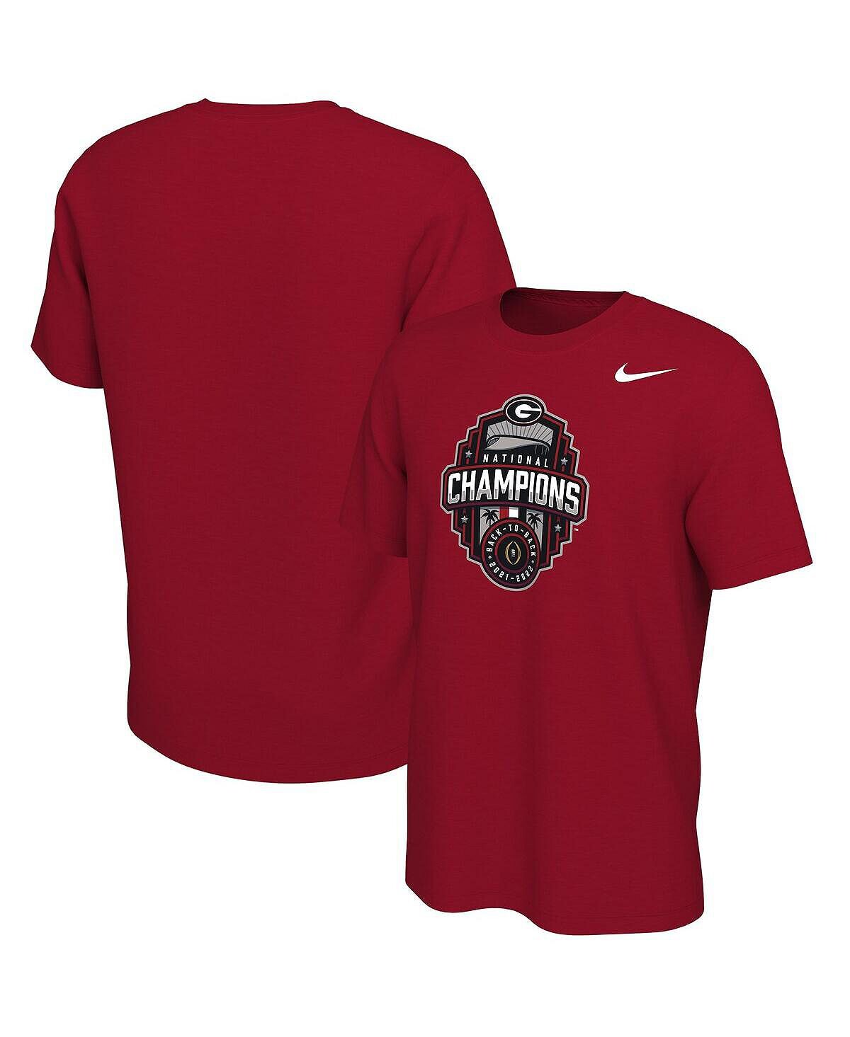 

Мужская футболка с логотипом Red Georgia Bulldogs College Football Playoff 2022 National Champions Nike