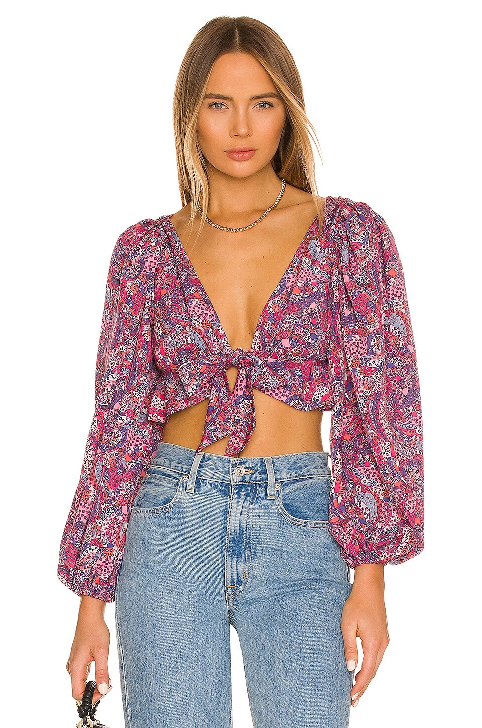 

Топ For Love & Lemons Tonya Crop, фиолетовый