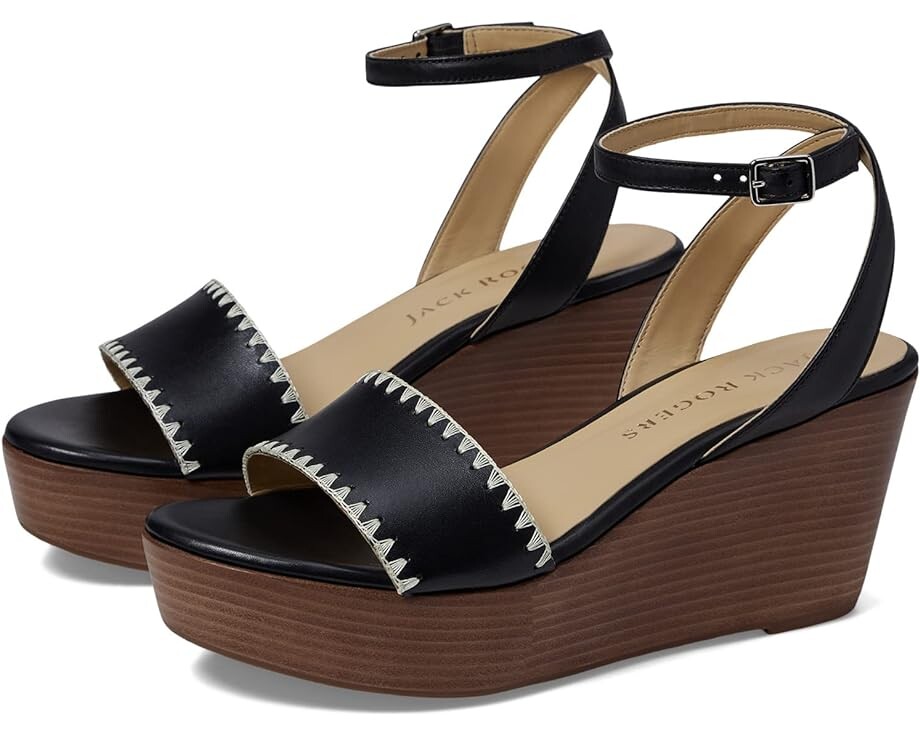 

Туфли Jack Rogers Flagler Stitch Wedge, черный