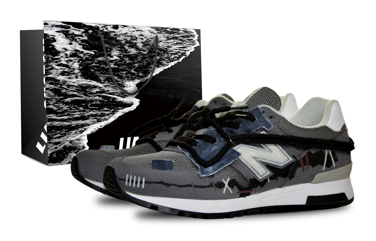 

Кроссовки NB 565 унисекс средней высоты серые New Balance