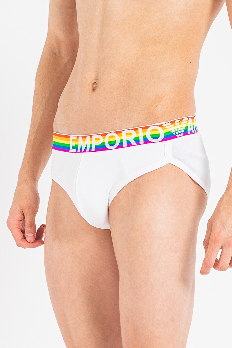 

Трусики с полосатой талией Emporio Armani Underwear, белый