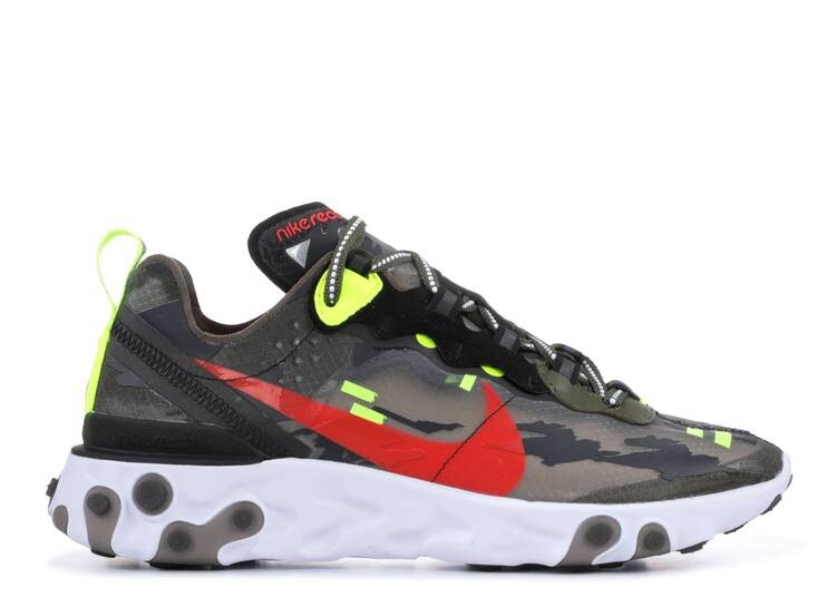

Кроссовки Nike REACT ELEMENT 87 'CAMO', оливковый, Зеленый;серый