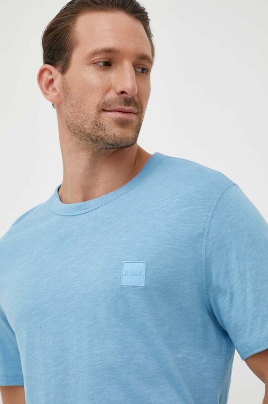 

Хлопковая футболка BOSS BOSS CASUAL Boss, синий