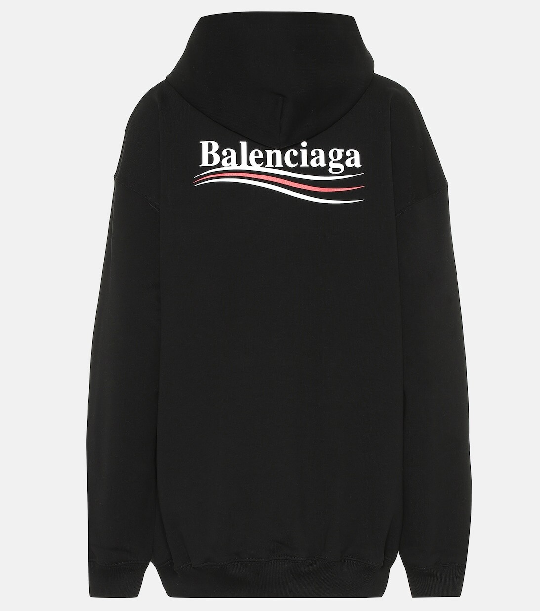 

Худи с логотипом из хлопка BALENCIAGA, черный