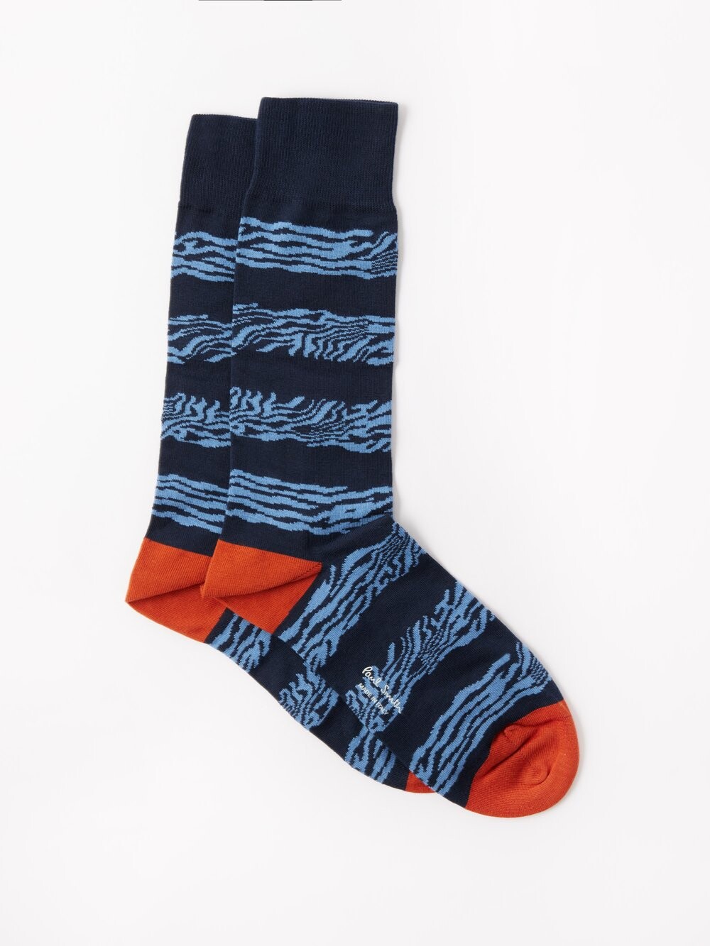 

Носки dean из смесового хлопка с зебровым жаккардом Paul Smith, синий