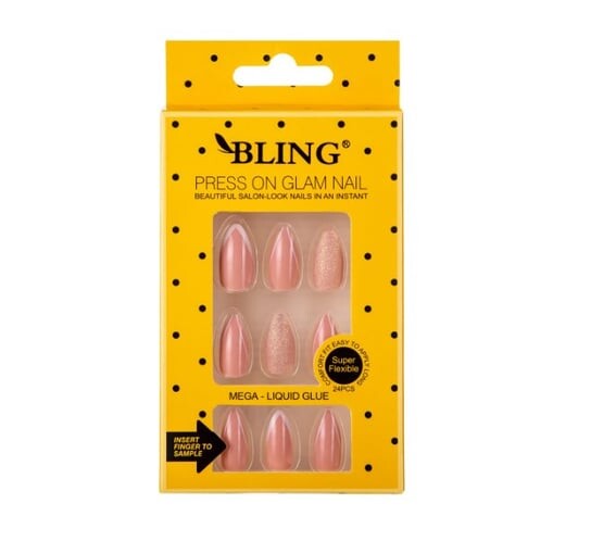 

Типсы BLING, Искусственные ногти, (24 шт.) – Френч