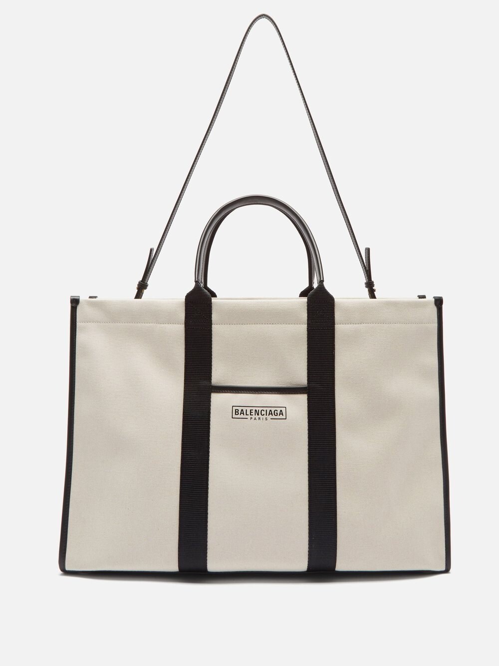 

Сумка-тоут neo l с кожаной отделкой Balenciaga, бежевый