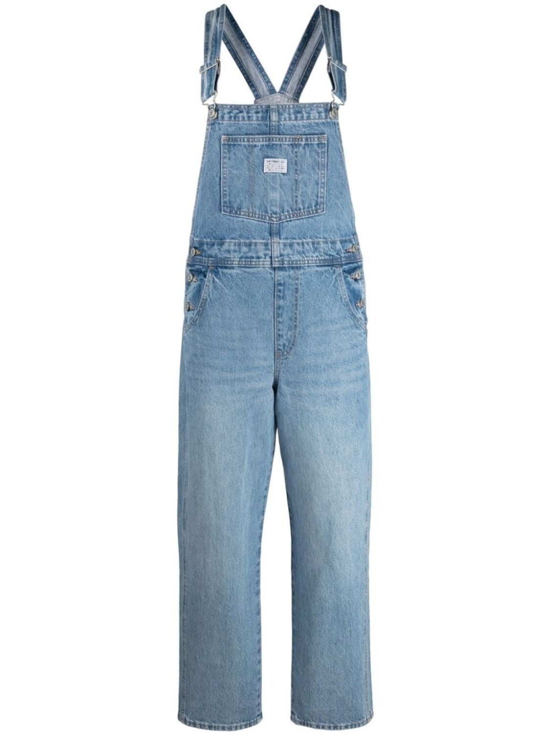 

Levi's джинсовый комбинезон с нашивкой-логотипом, синий