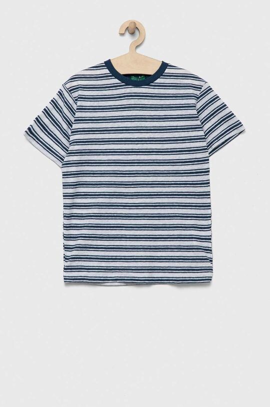 

Футболка United Colors of Benetton из смесового льна, темно-синий