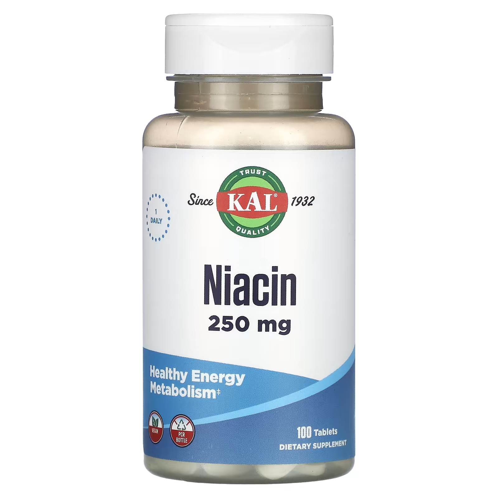 Биологически активная добавка KAL ниацин, 250 мг., 100 таблеток биологически активная добавка swanson ниацин пролонгированное высвобождение 500 мг 90 таблеток