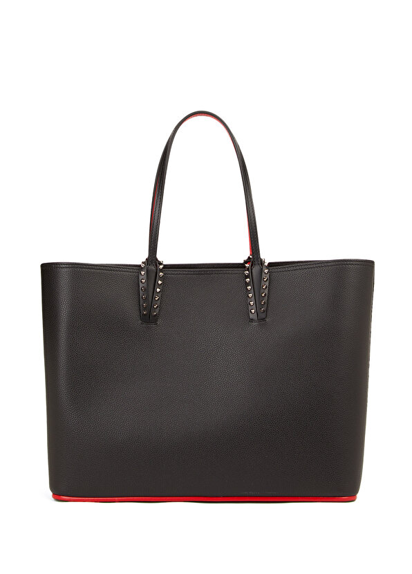 Черная женская кожаная сумка-шоппер Christian Louboutin