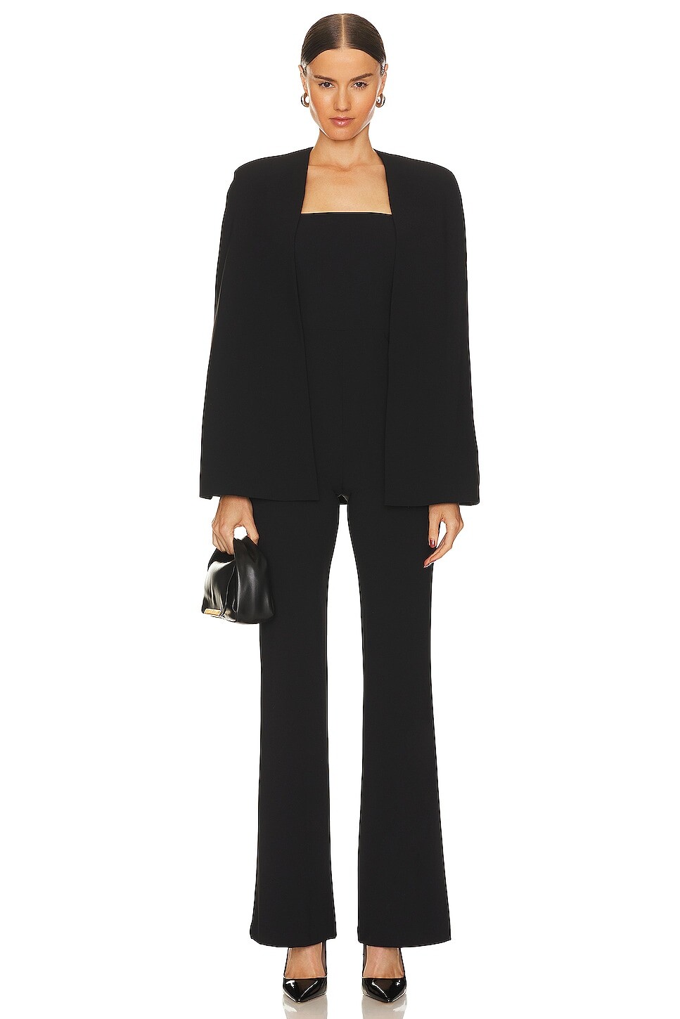 

Комбинезон Alice + Olivia Nova Cape, черный
