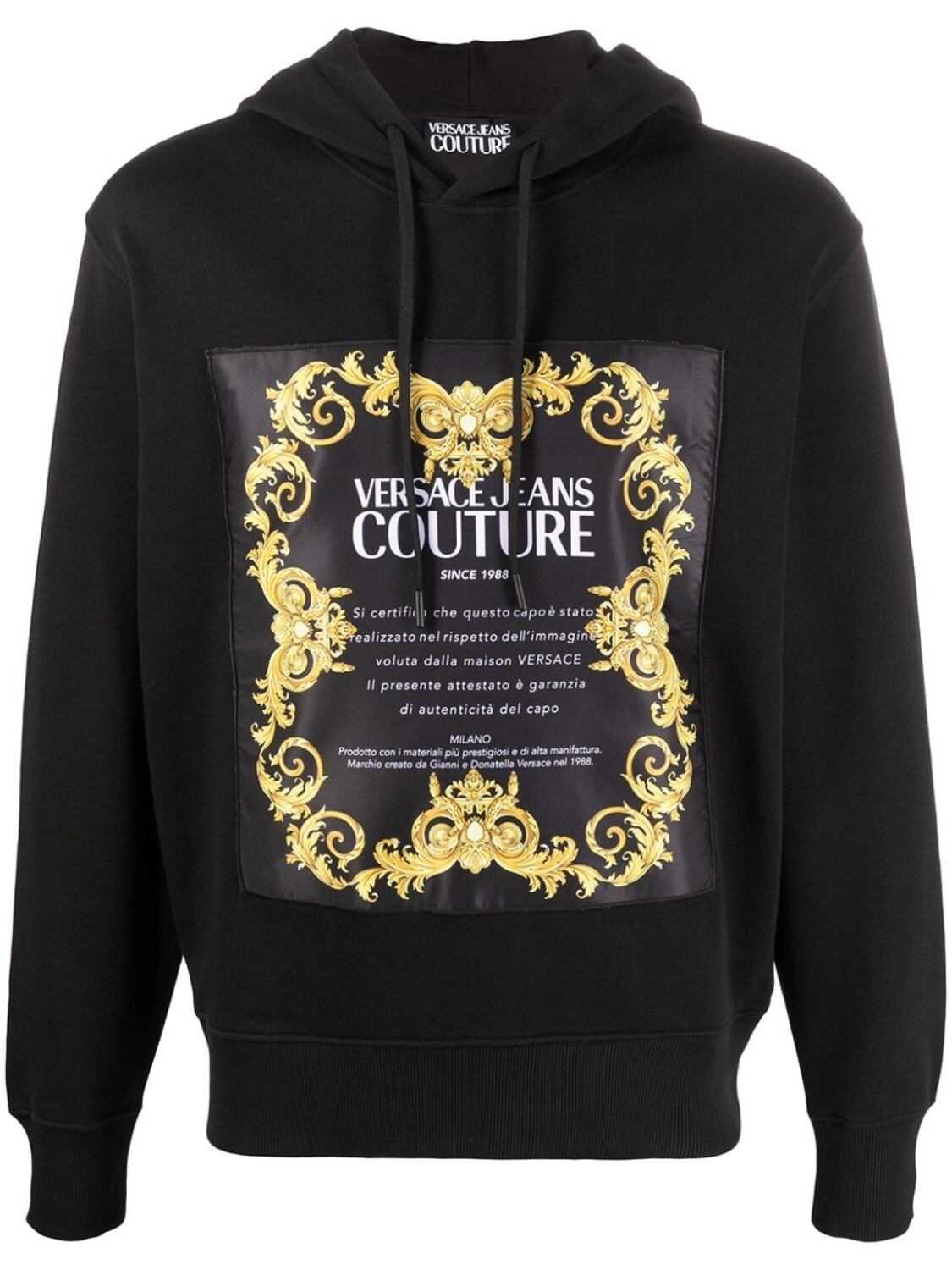 

Versace Jeans Couture худи с логотипом Baroque, черный