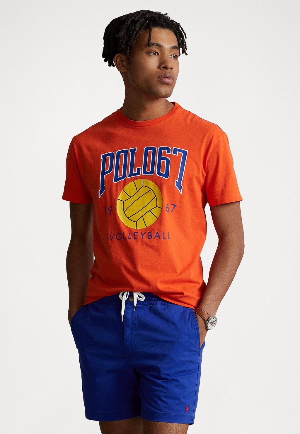 

Футболка с принтом Polo Ralph Lauren, оранжевый