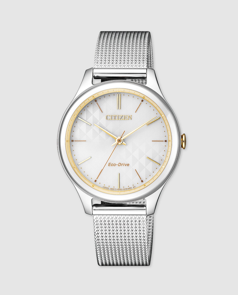 Женские часы Citizen EM0504-81A Eco-Drive со стальной сеткой Citizen, серебро комплект цепь с браслетом стальная цепочка стальной браслет