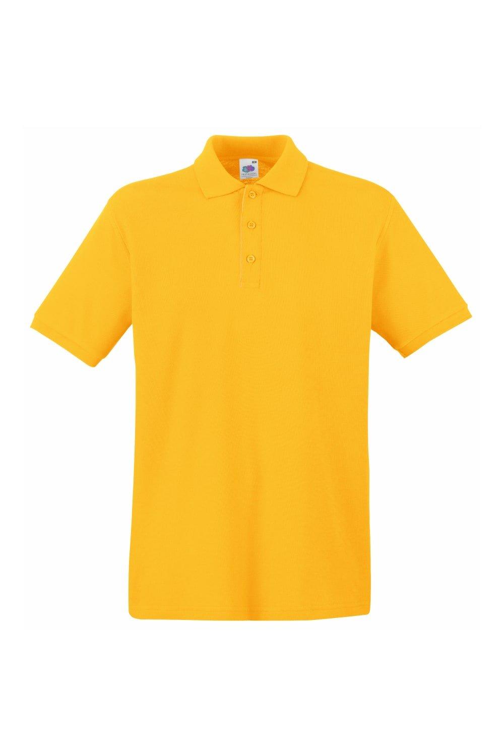 Рубашка поло премиум-класса с короткими рукавами , желтый Fruit of the Loom