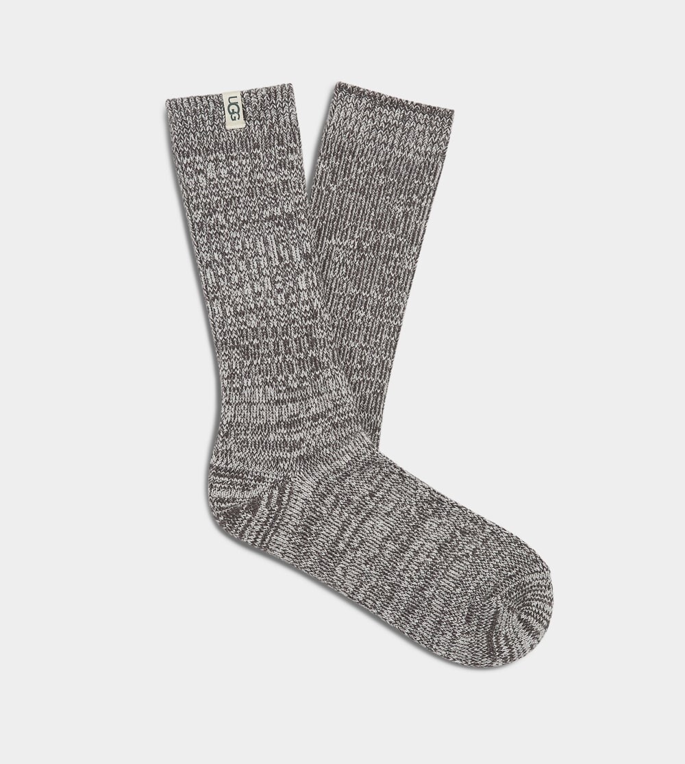 

Носки Rib Knit Slouchy Crew Sock UGG, черный