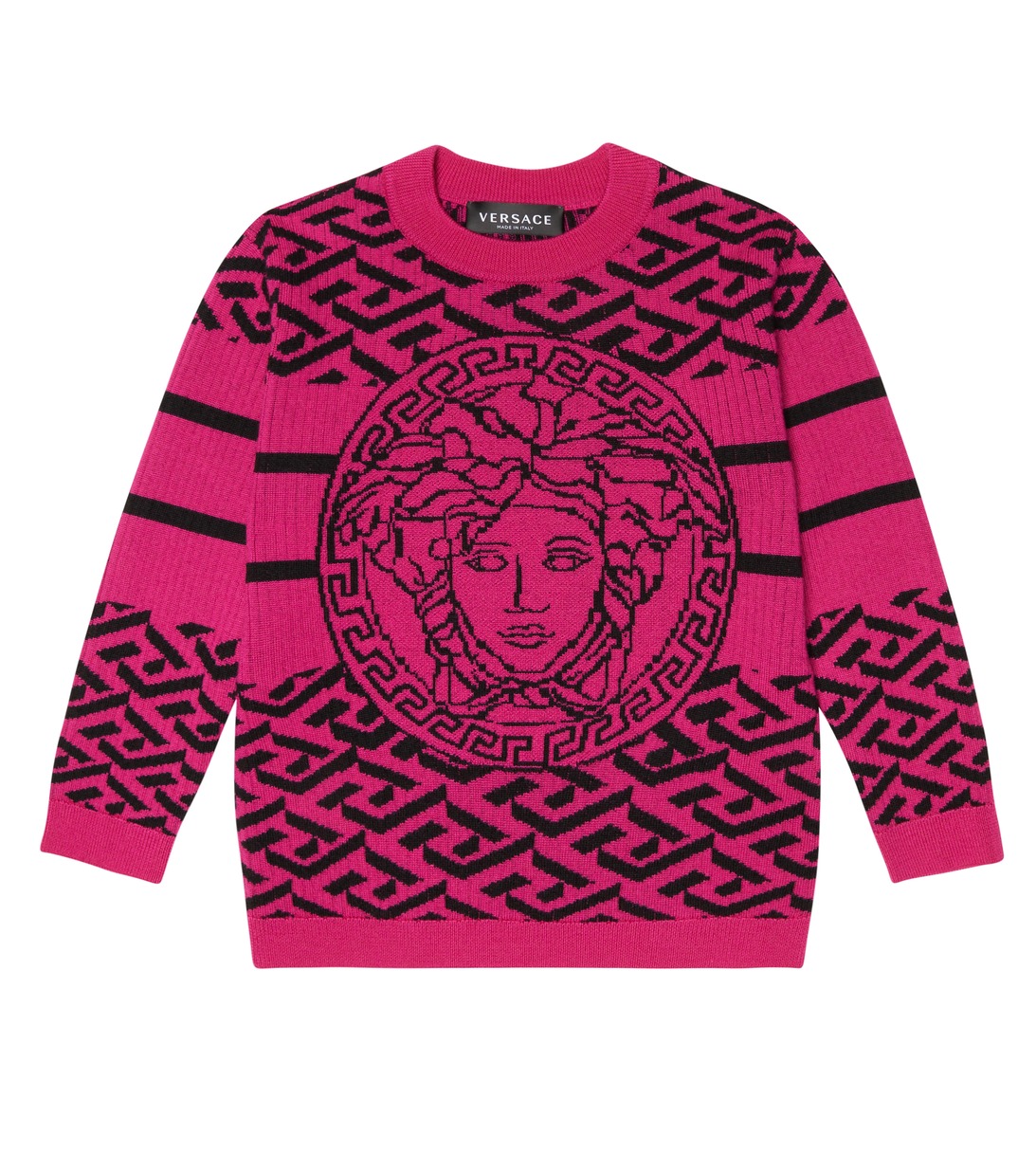 Свитер Medusa Greca из шерсти Versace, розовый