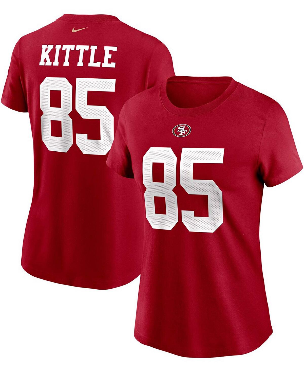 

Женская футболка George Kittle Scarlet San Francisco 49Ers с именем и номером Nike