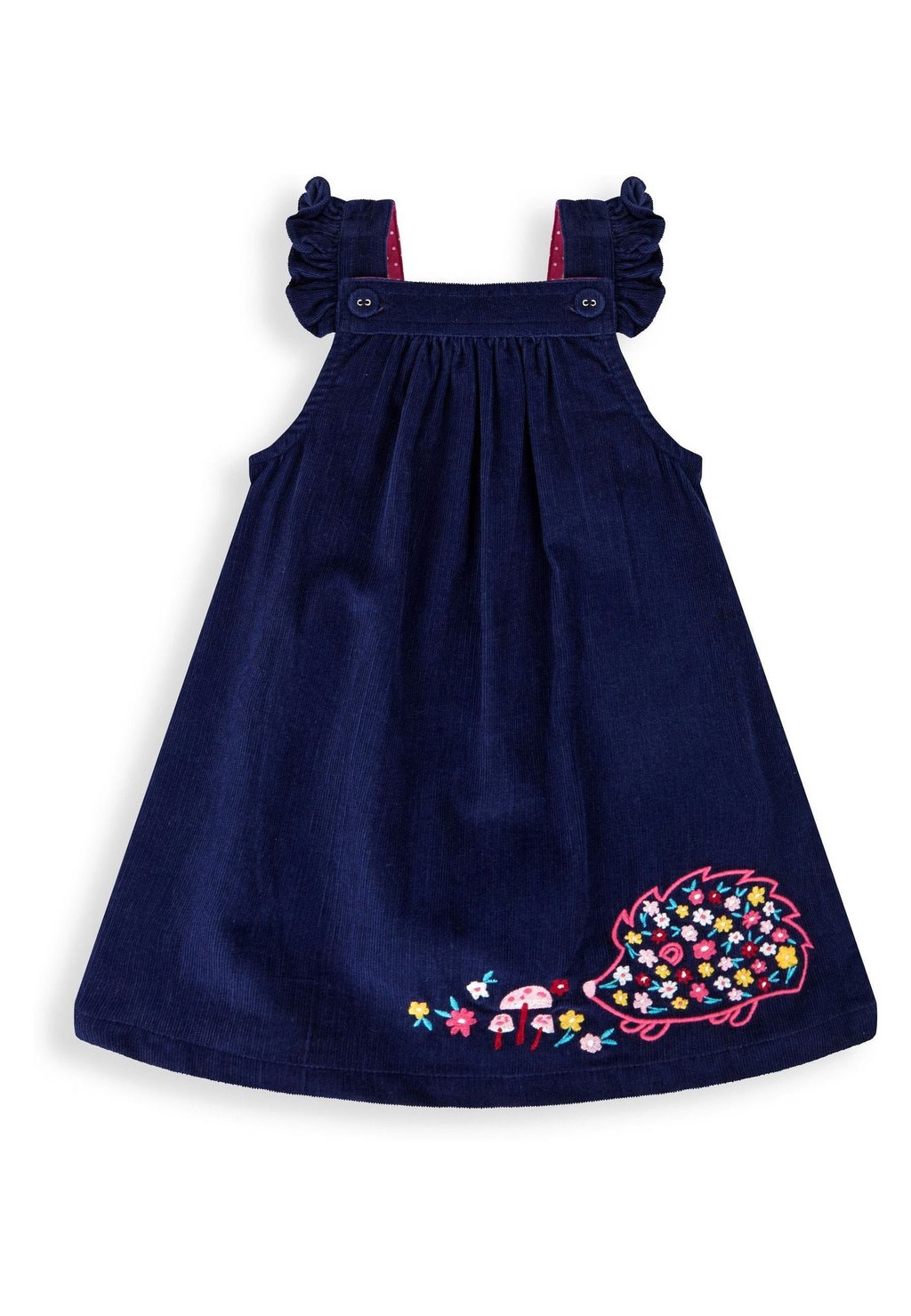 

Летнее платье Hedgehog Applique Cord JoJo Maman Bébé, цвет navy