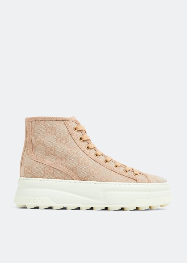 

Кроссовки Gucci Tennis Treck High-Top, розовый