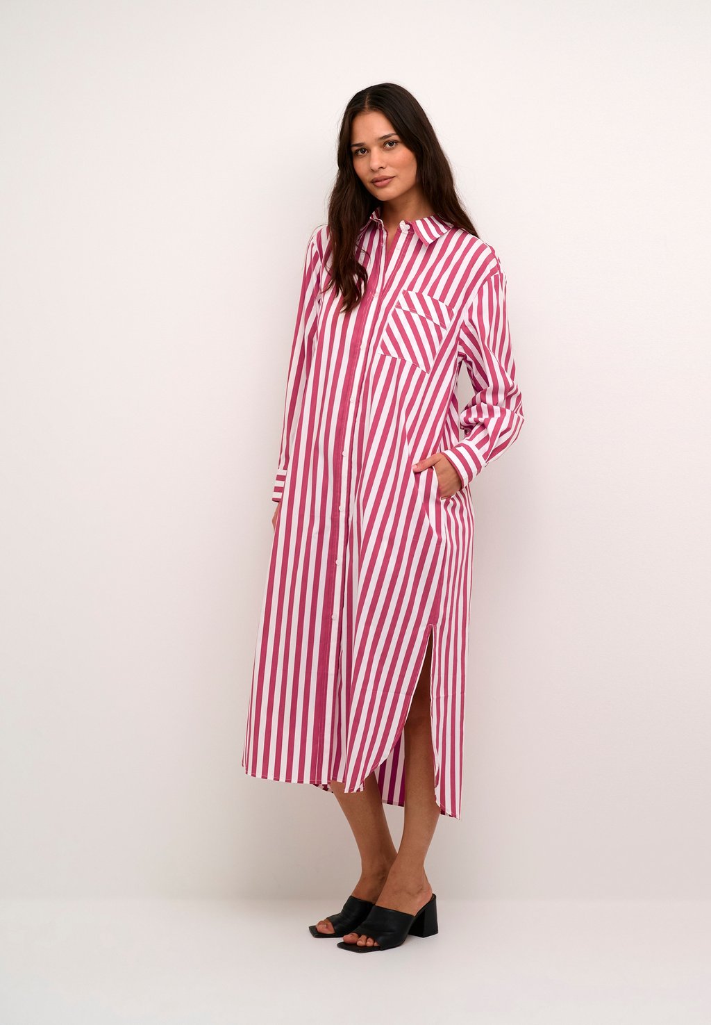 Платье-блузка CUREGINA Culture, цвет red white stripe