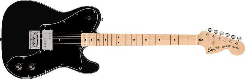 Электрогитара Squier Paranormal Esquire Deluxe, Maple Fingerboard, Black guard, Metallic Black