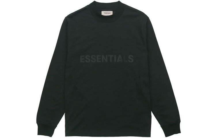 

Футболка с длинным рукавом и логотипом Fear of God Essentials FW20, черная