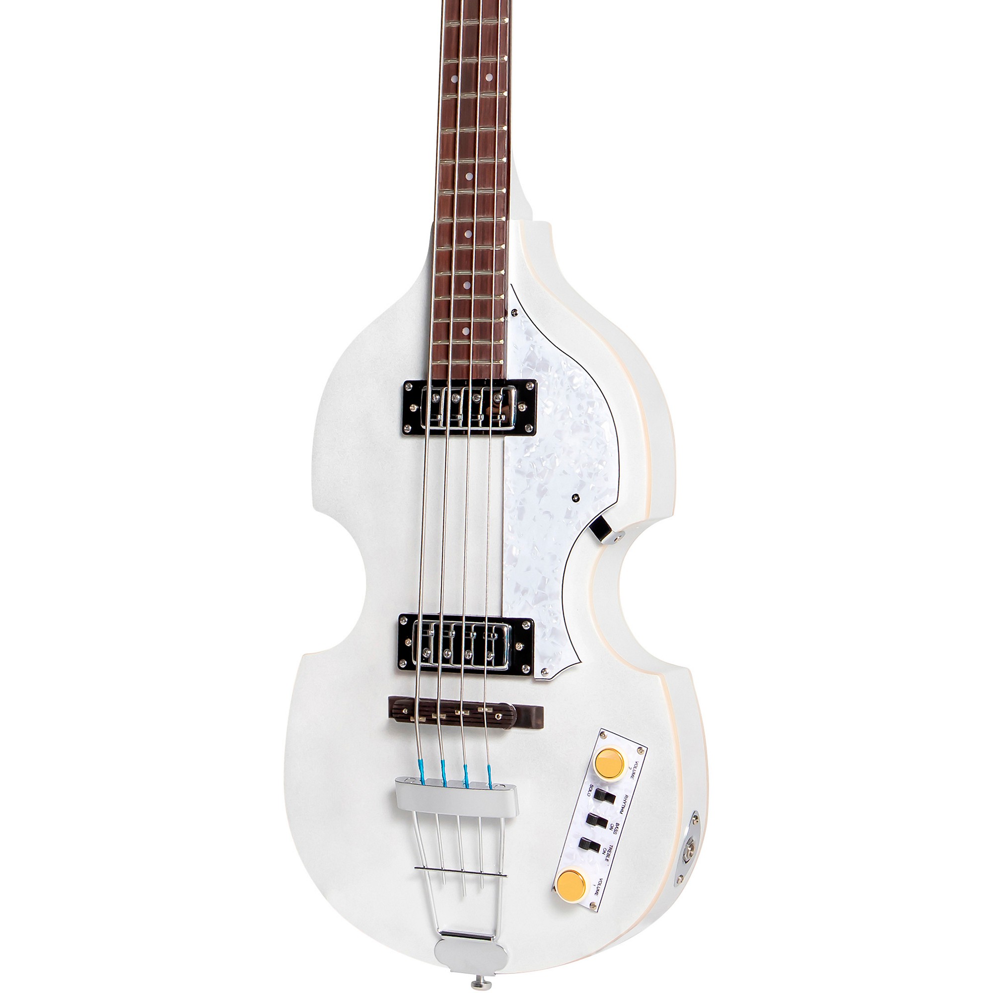 Hofner Ignition Series Короткая мензура Скрипка Бас-гитара Жемчужно-белый цвет