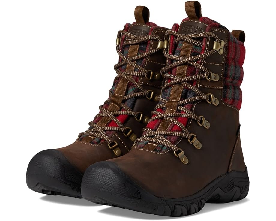 

Ботинки KEEN Greta Boot Waterproof, цвет Dark Brown/Red Plaid
