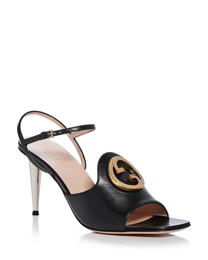 

Женские босоножки на высоком каблуке с логотипом Blondie Gucci