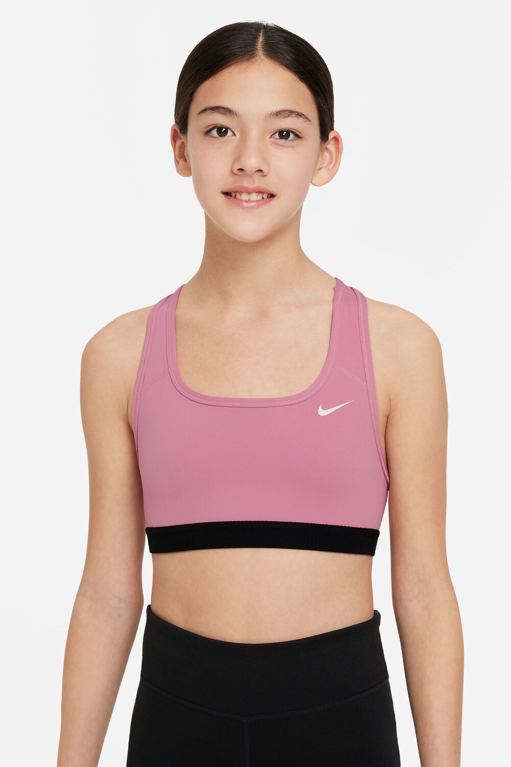 

Бюстгальтер Performance Pro Zwoosh со средней поддержкой Nike, розовый