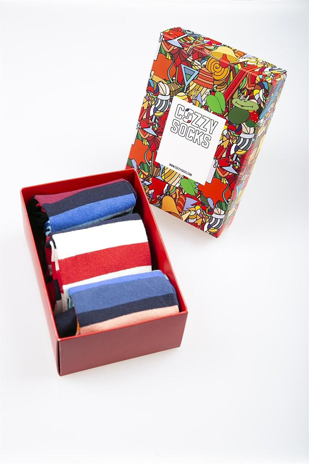 

Мужские носки в разноцветную полоску, 3 предмета Cozzy Socks