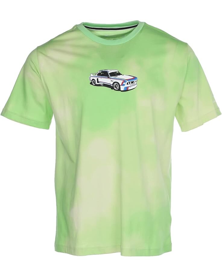 

Футболка PUMA BMW M Motorsport Statement Car Graphic Tee, цвет Paradise Green/All Over Print