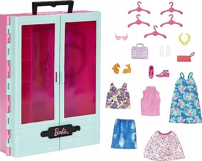 

ГАРДЕРОБ ОДЕЖДЫ БАРБИ + одежда для куклы Барби + аксессуары Barbie