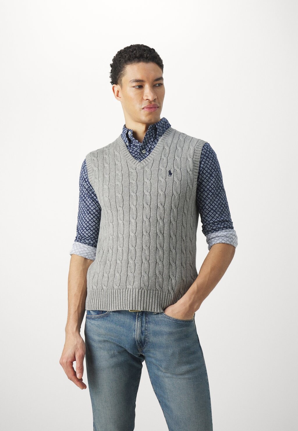 

Свитер Sleeveless Vest Polo Ralph Lauren, цвет fawn grey heather