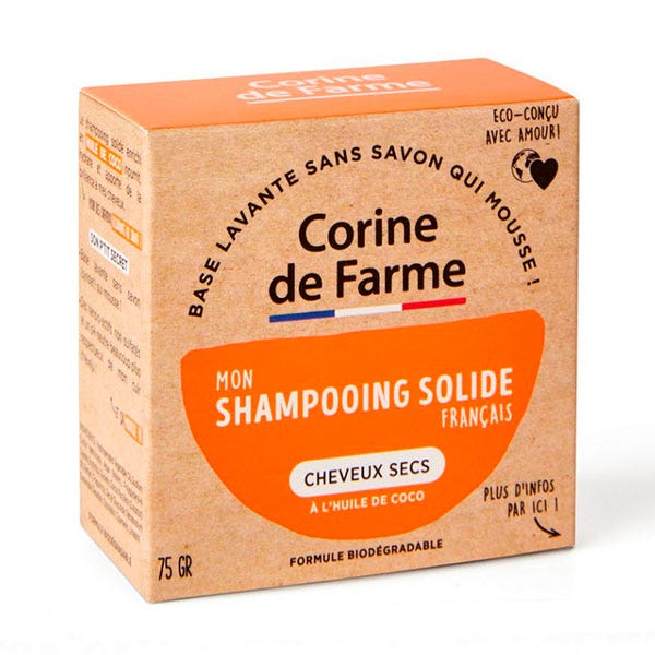 Твердый шампунь для сухих волос 75 гр Corine De Farme биоорганическое защитное молочко 500 мл corine de farme