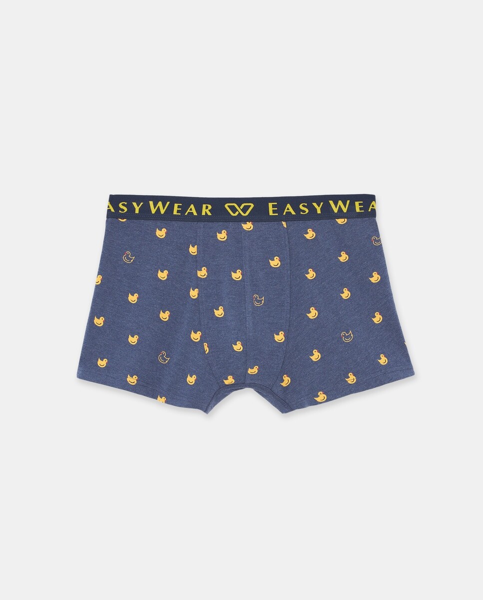 

Эластичные мужские боксеры с принтом утки Easy Wear, темно-синий