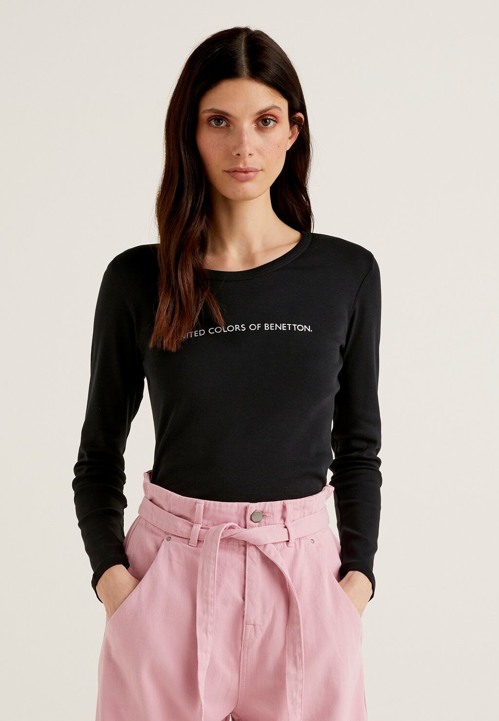 

Рубашка с длинным рукавом United Colors of Benetton, черный