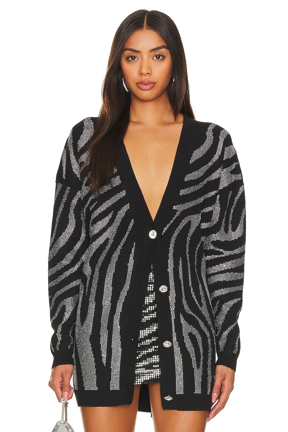 

Кардиган retrofete Natalya Knit, цвет Black & Silver Zebra