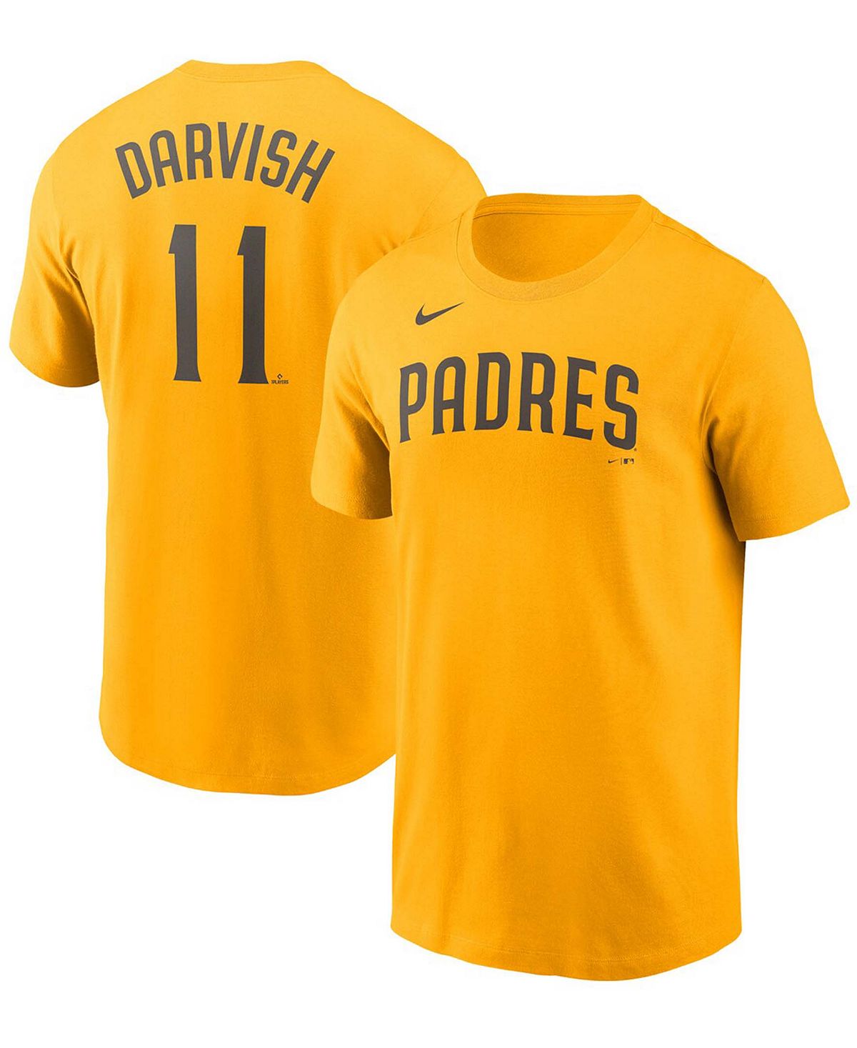 Мужская футболка Yu Darvish Gold San Diego Padres с именем и номером Nike